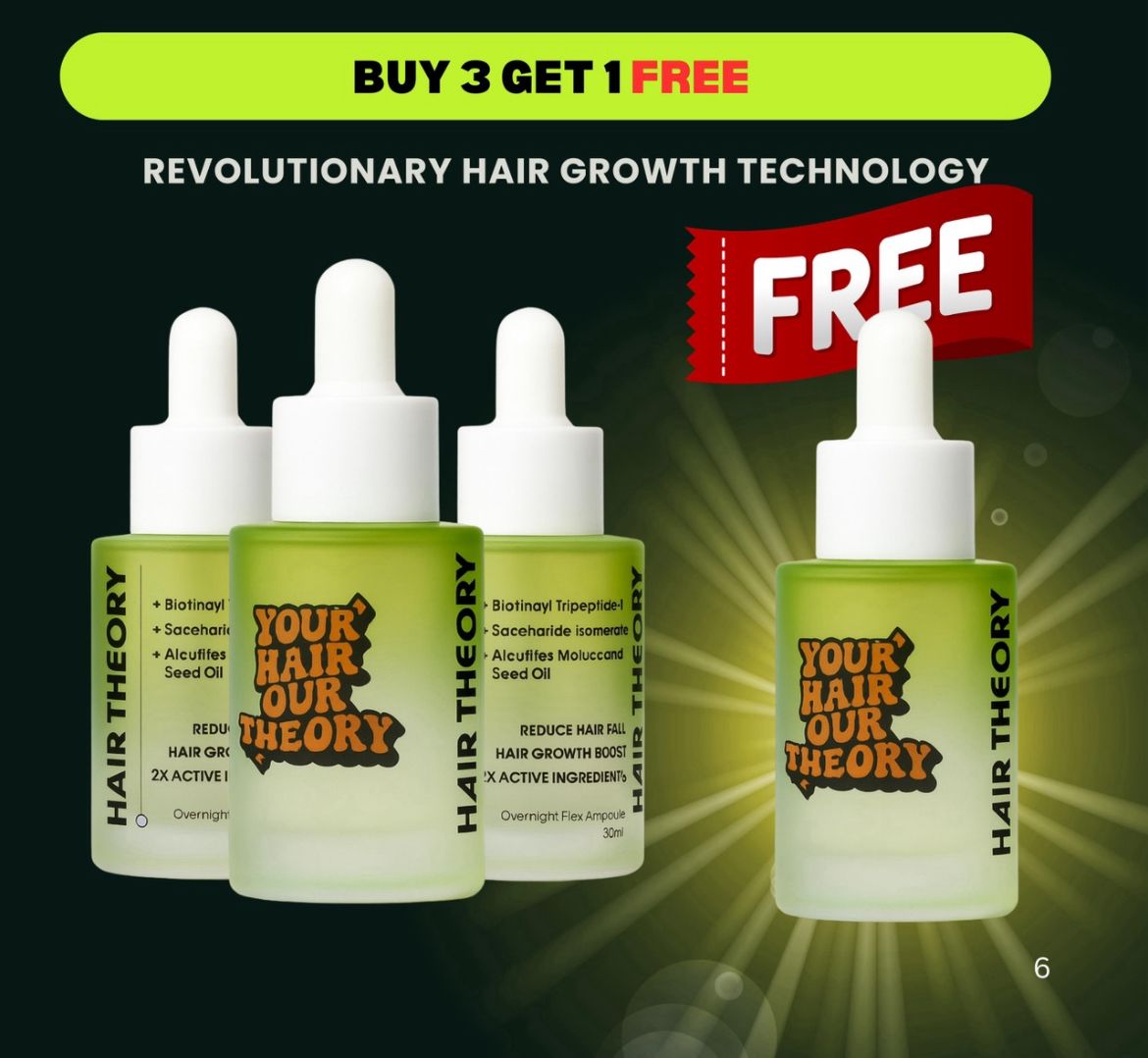 BUY 3 GET 1 FREE OVERNIGHT FLEX AMPOULE HAIRLOSS T