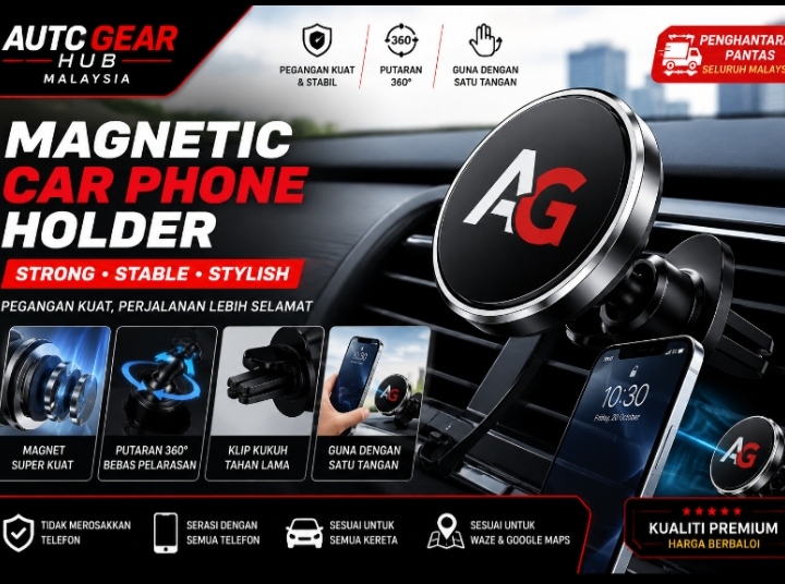 360° Magnetic Car Phone Holder