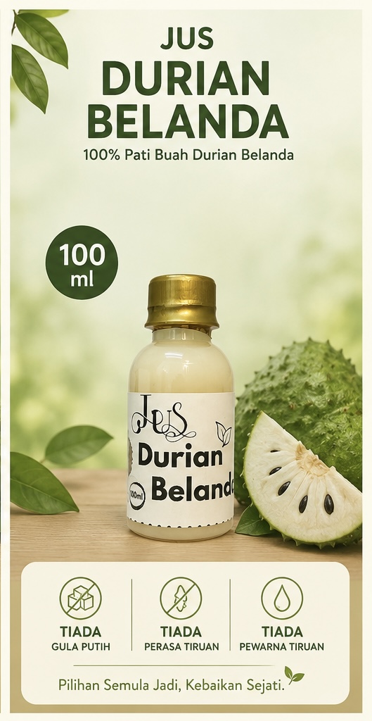 (100ml) Jus Pati Buah Durian Belanda Stevia