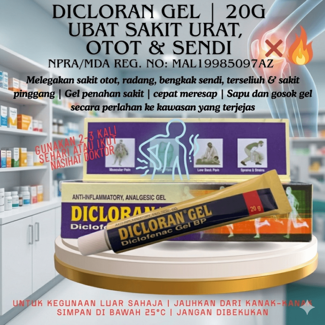 Dicloran Gel Ubat Sakit Urat, Otot & Sendi
