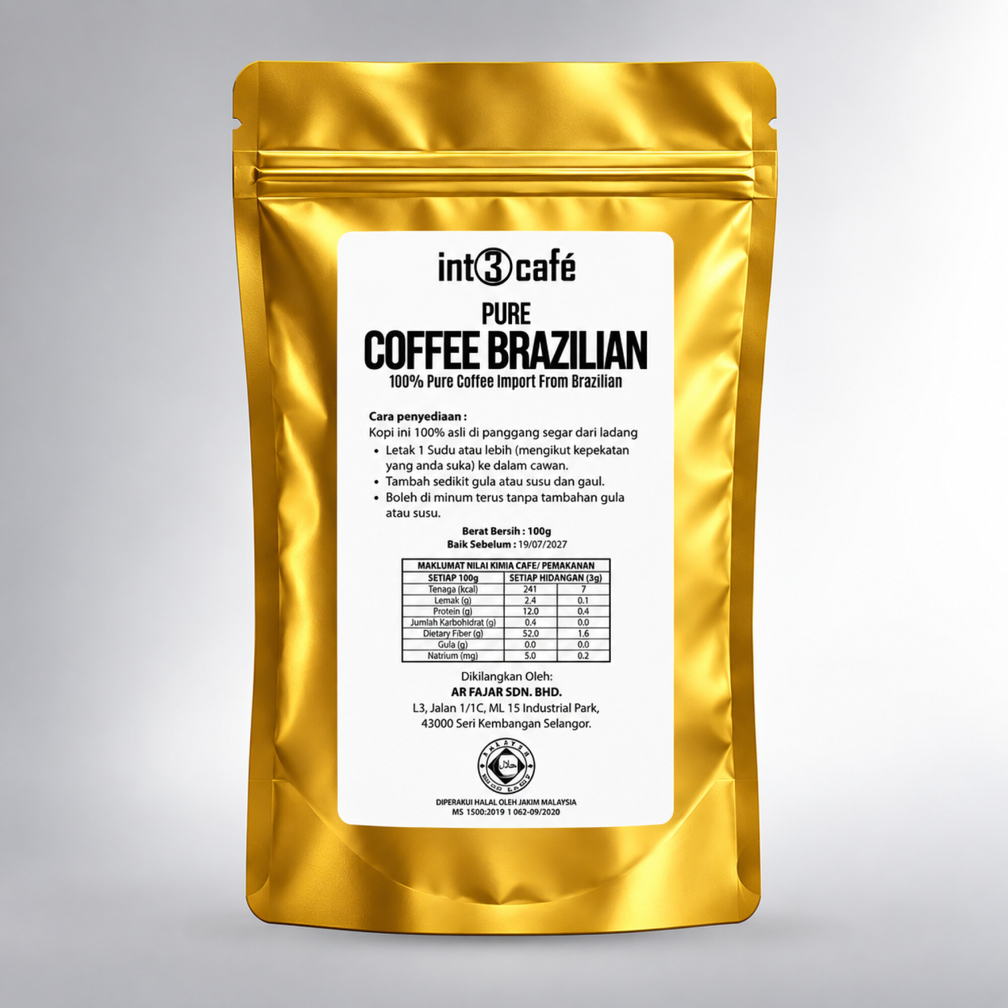 Pure Coffee Brazilian 100% Pure Coffee Import