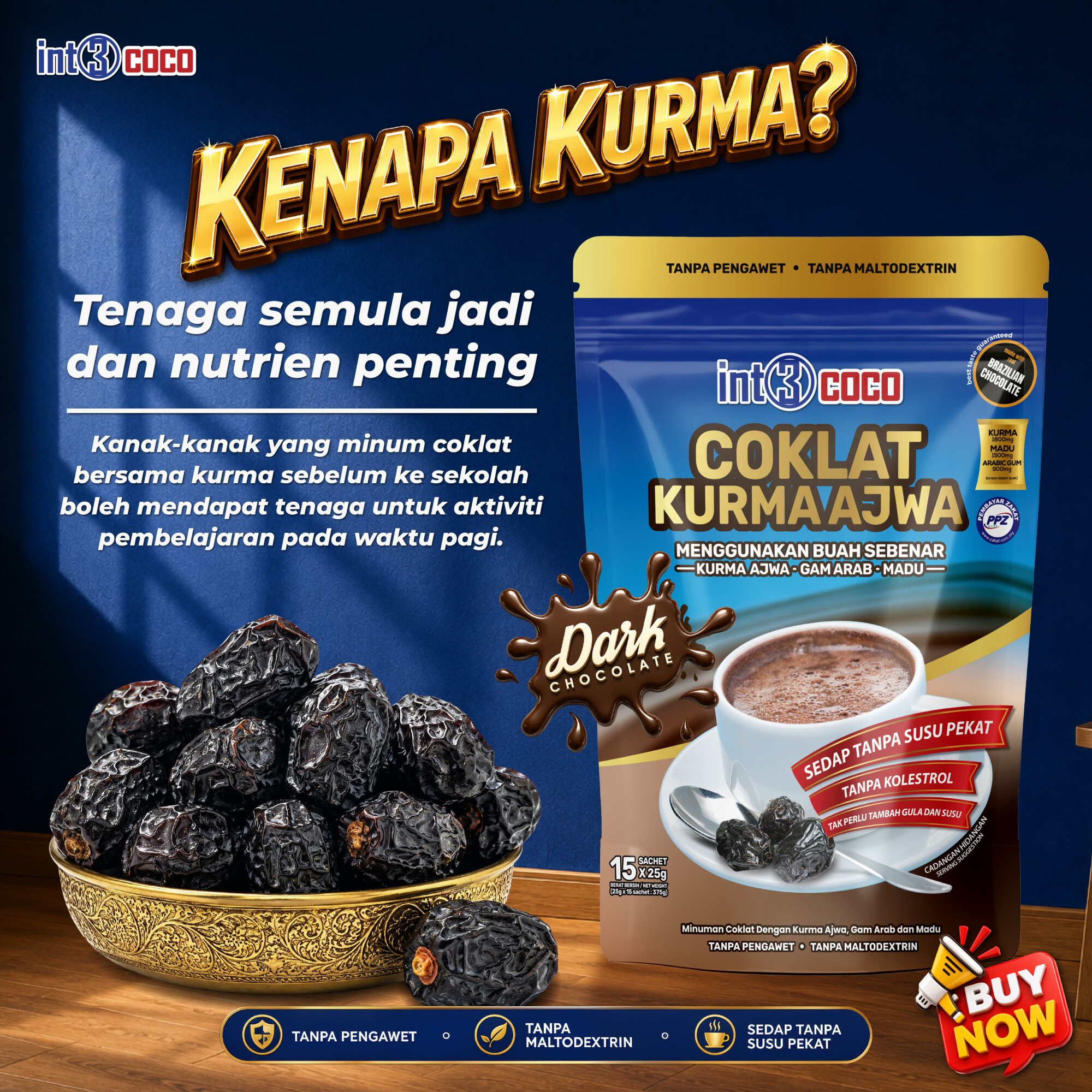 Coklat Kurma Ajwa Madu Arabic Gum 5 in 1