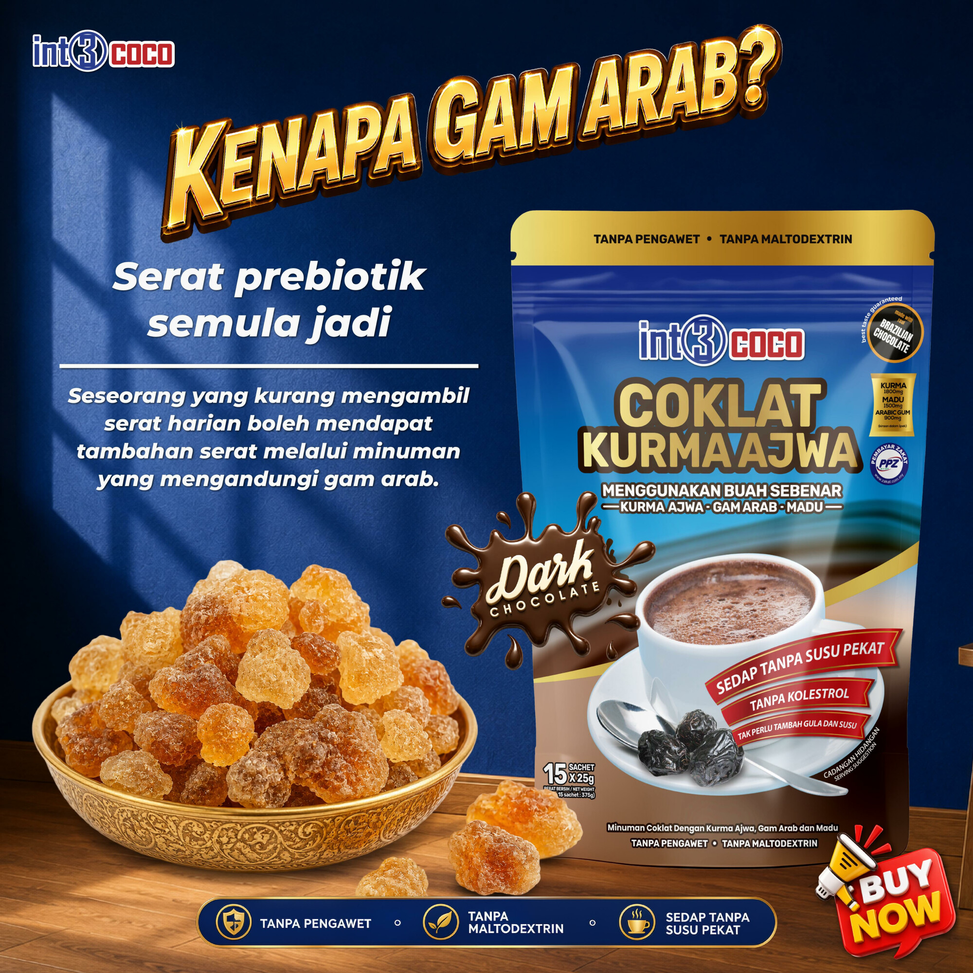 Coklat Kurma Ajwa Madu Arabic Gum 5 in 1