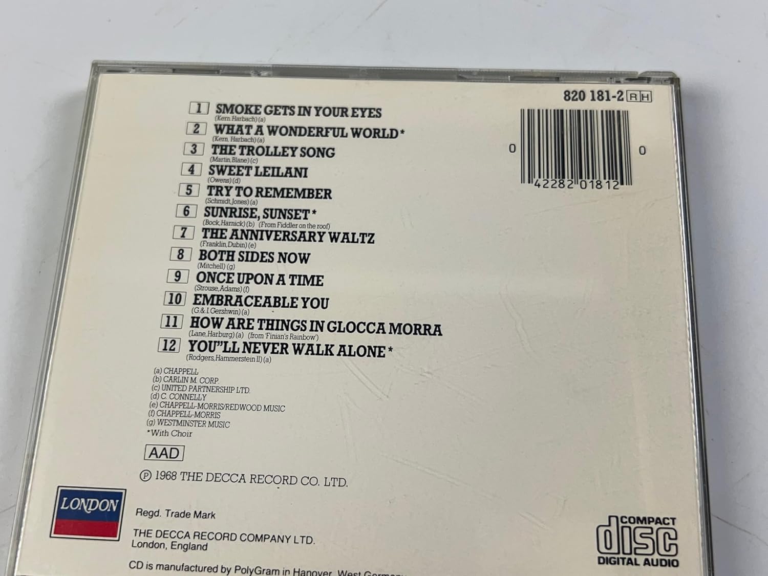 Mantovani and His Orchestra CD Memories London