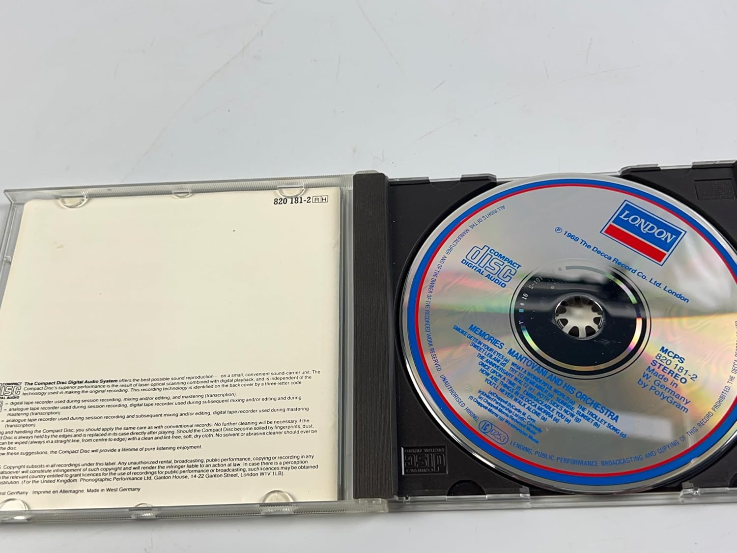 Mantovani and His Orchestra CD Memories London