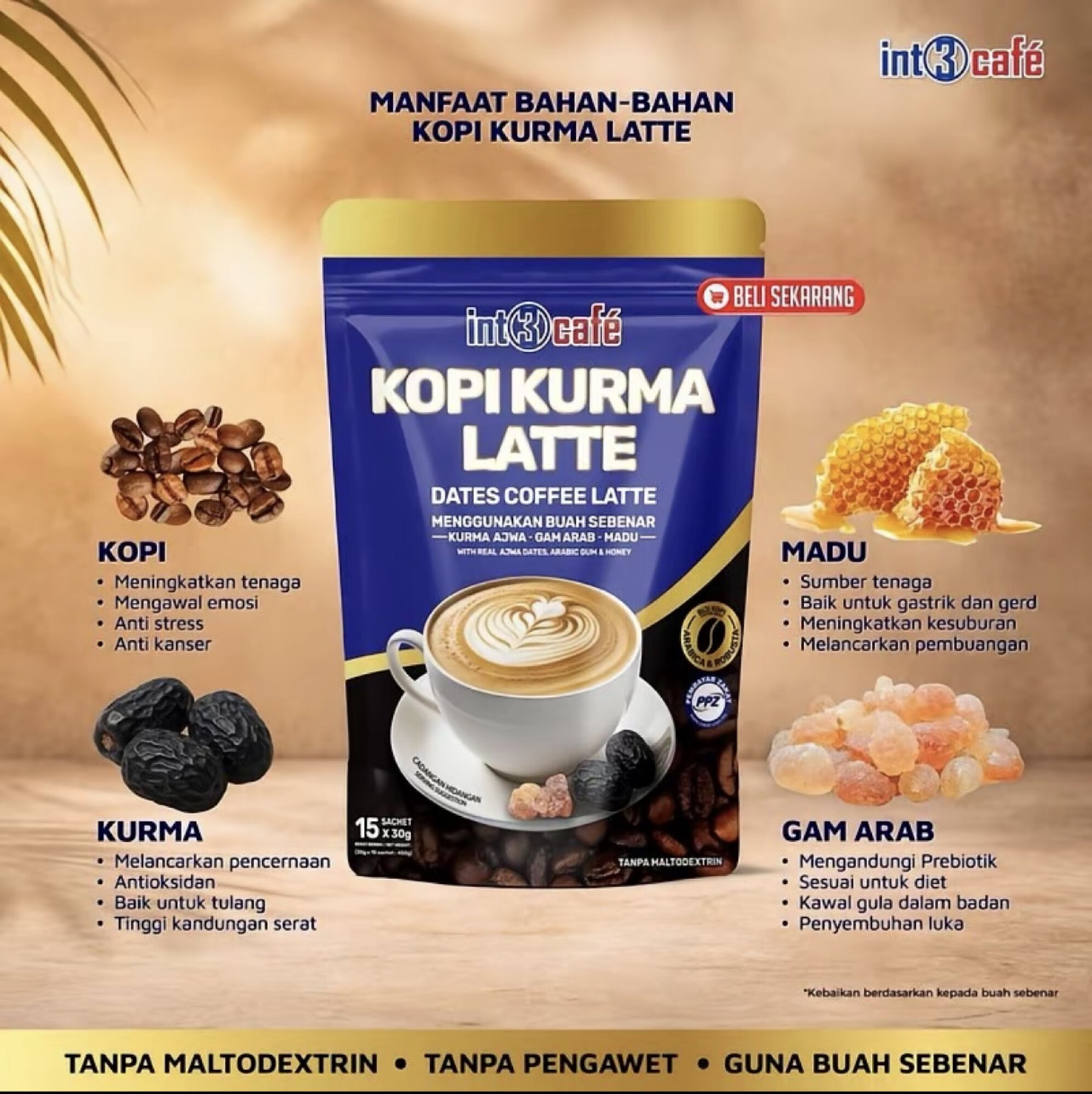 Kopi Diet Kurma Ajwa Latte