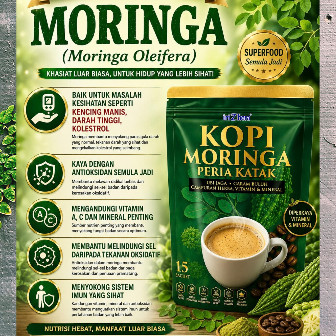 Kopi Kesihatan Moringga 25 gram X 15 sachet