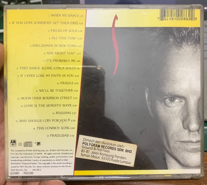 Sting – Fields Of Gold (The Best Of Sting 1984 - 1994)