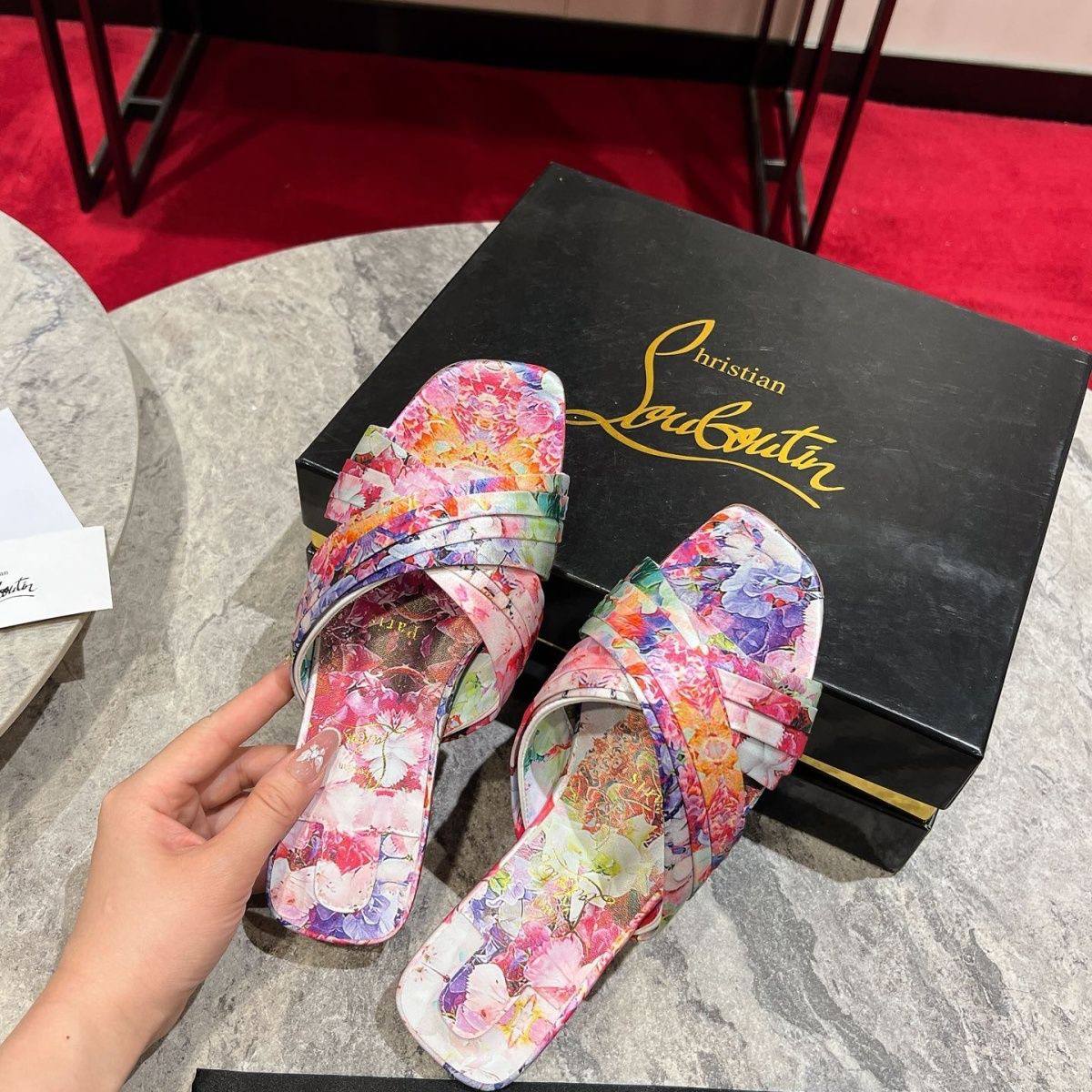 Christian Louboutin Floral Sandal