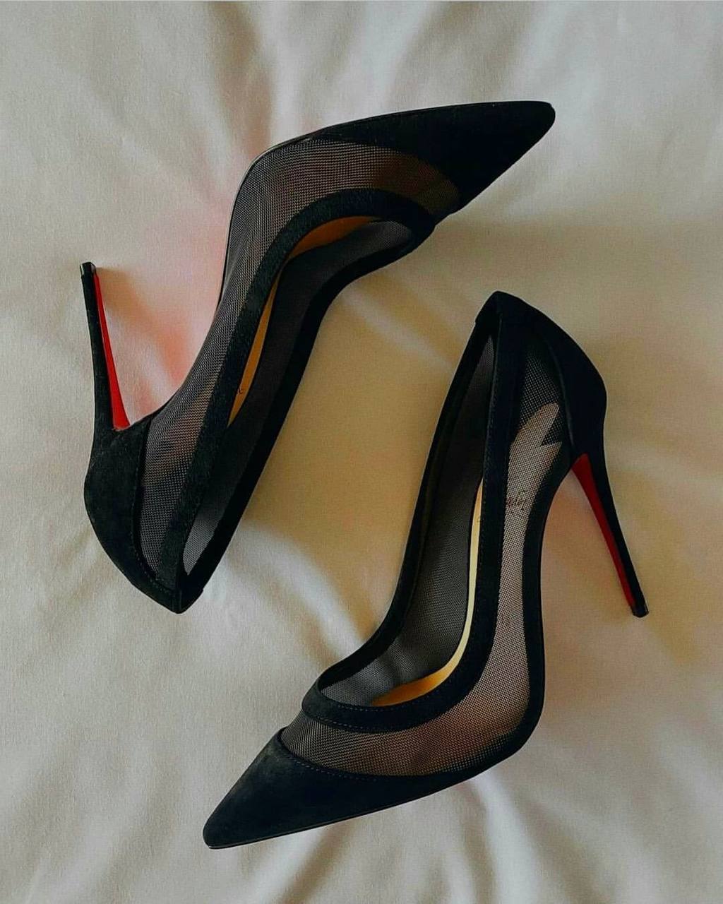 Christian Louboutin Follies Black Mesh