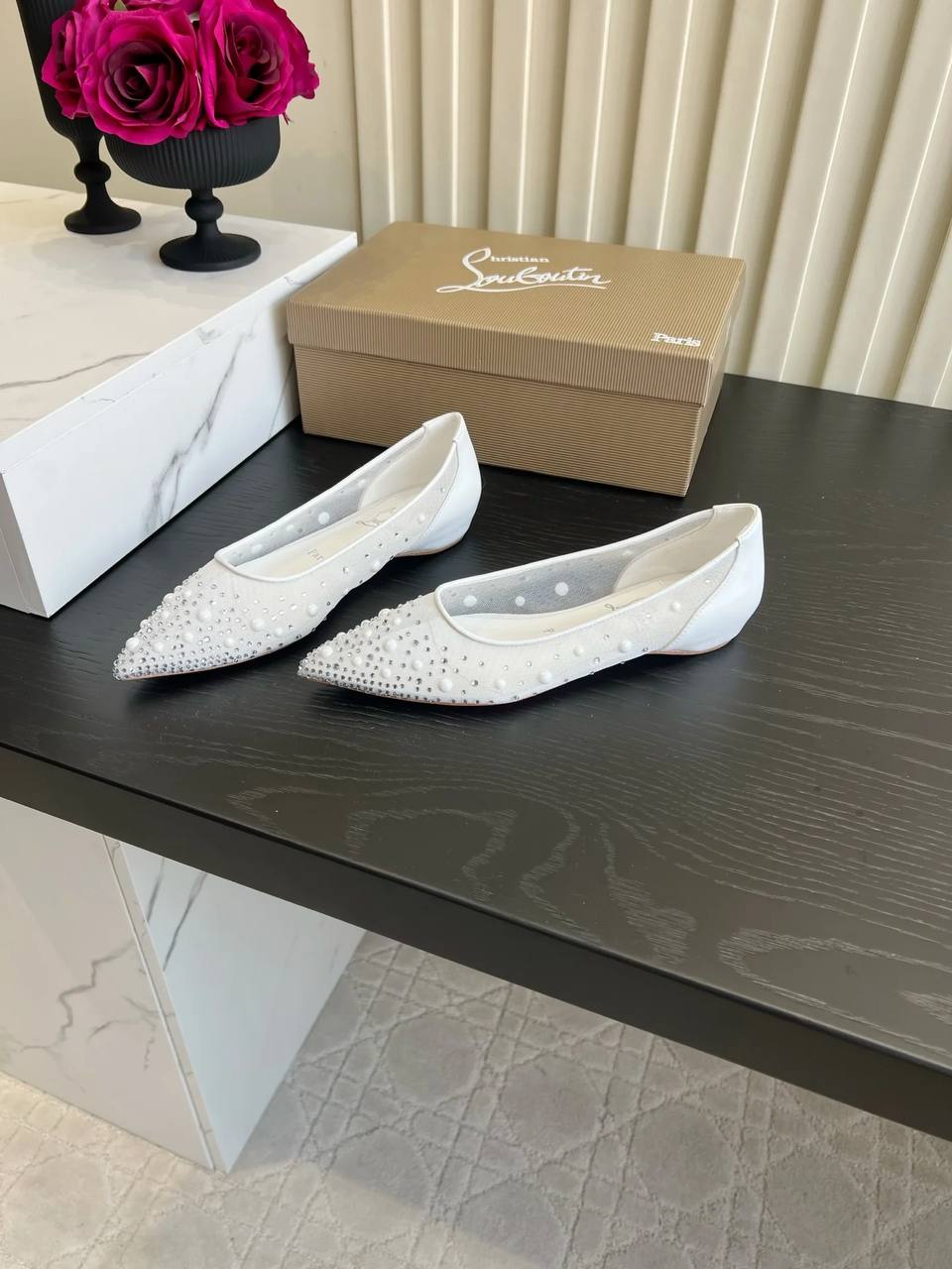Christian Louboutin White Flat