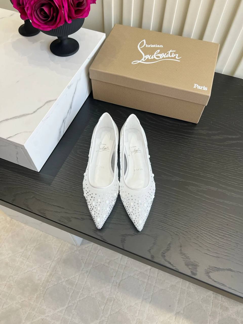 Christian Louboutin White Flat