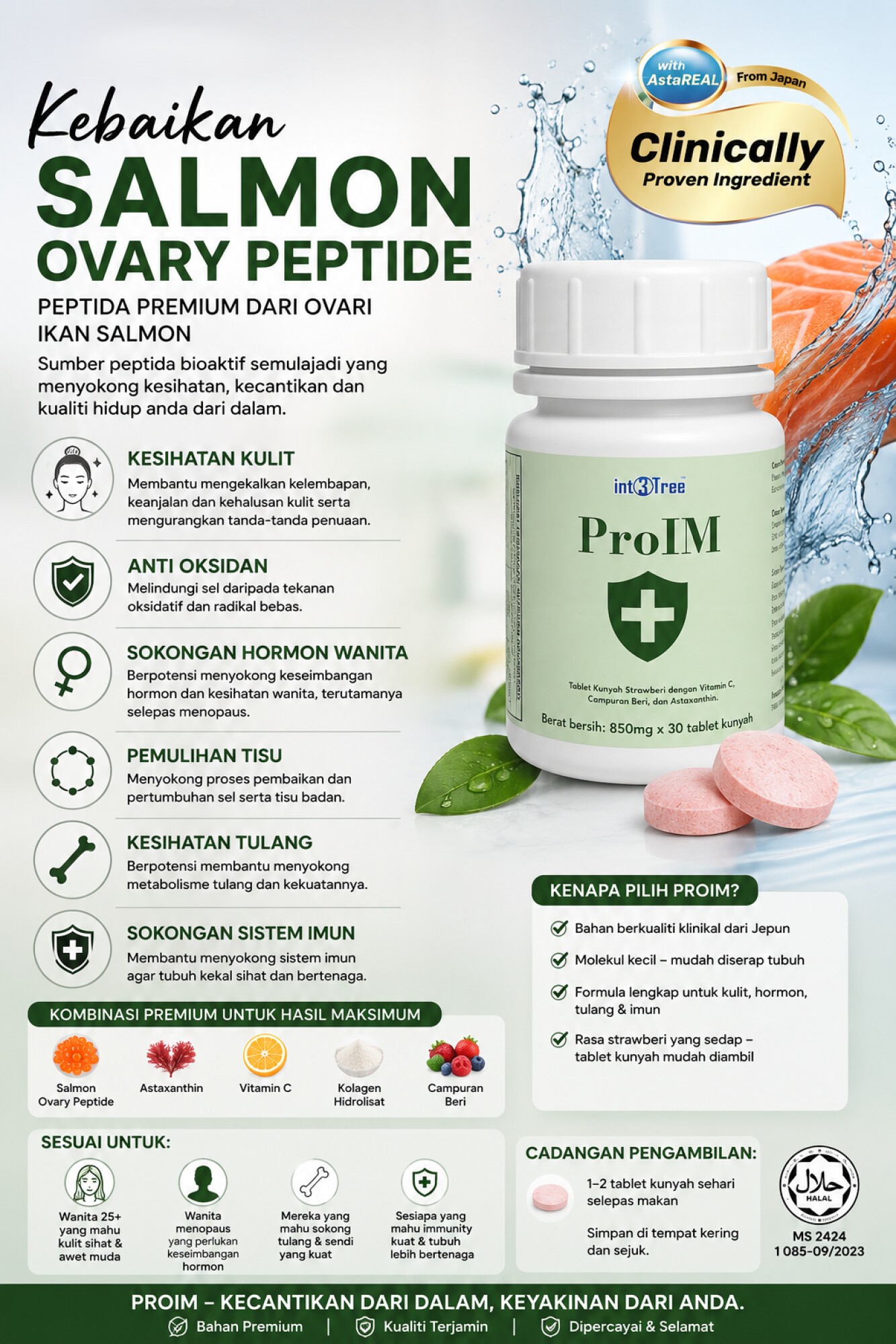 ProIM (Suplemen untuk Kulit, Rambut, Kuku dan Kesihatan Dalaman Wanita)