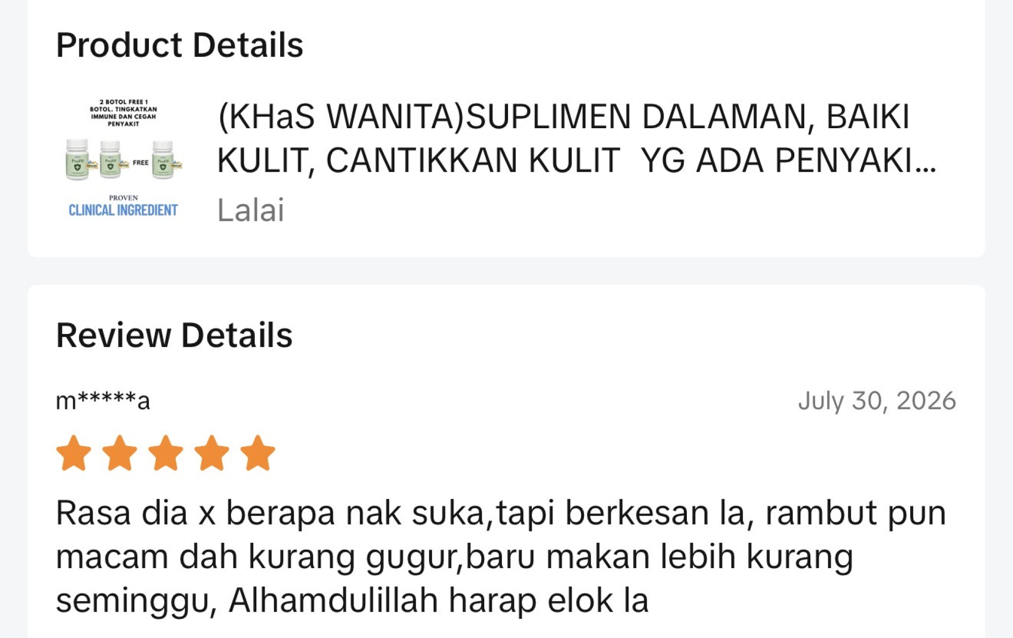 ProIM (Suplemen untuk Kulit, Rambut, Kuku dan Kesihatan Dalaman Wanita)