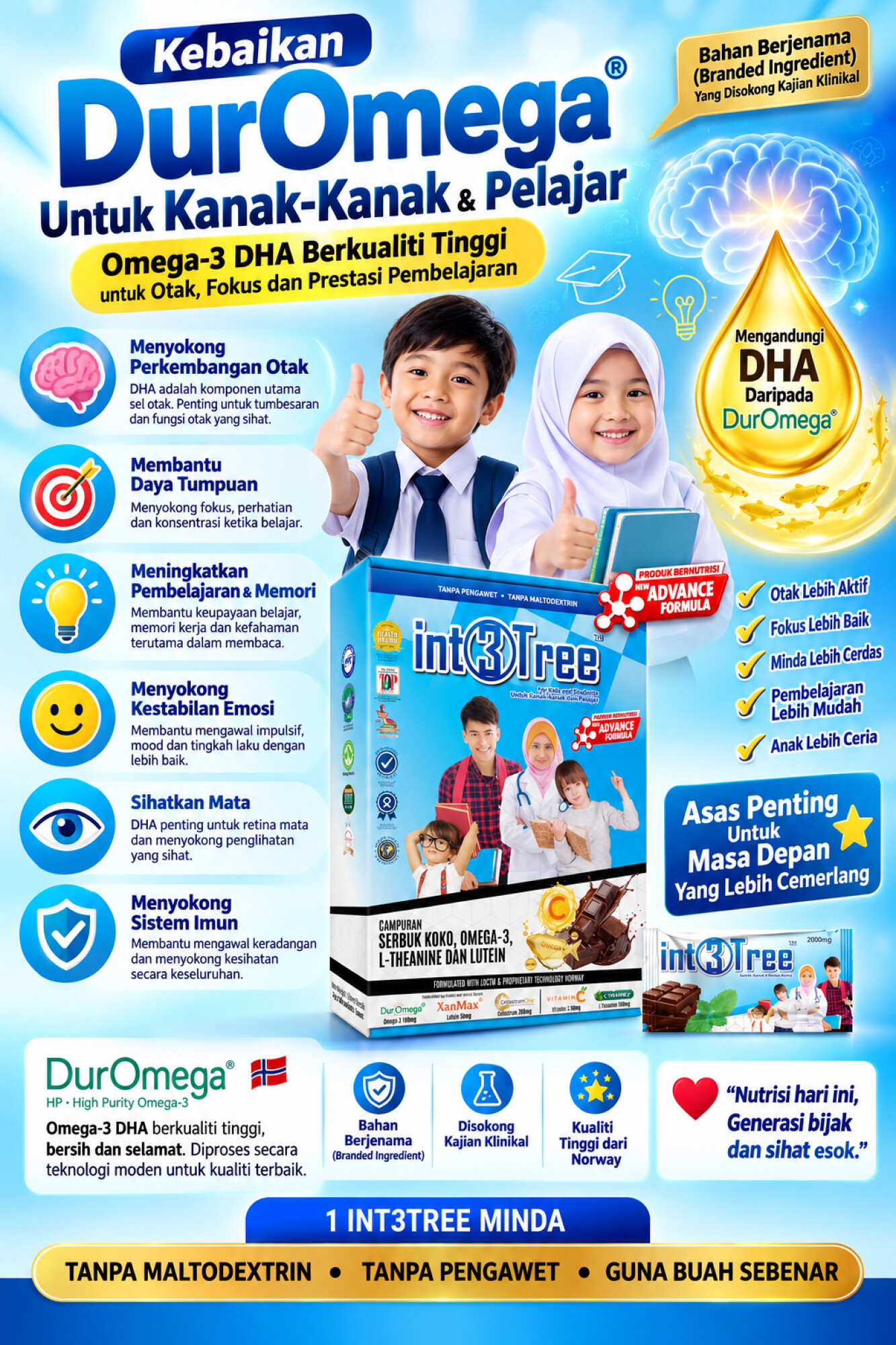 Suplemen Minda (Fokus + Emosi + Immune)