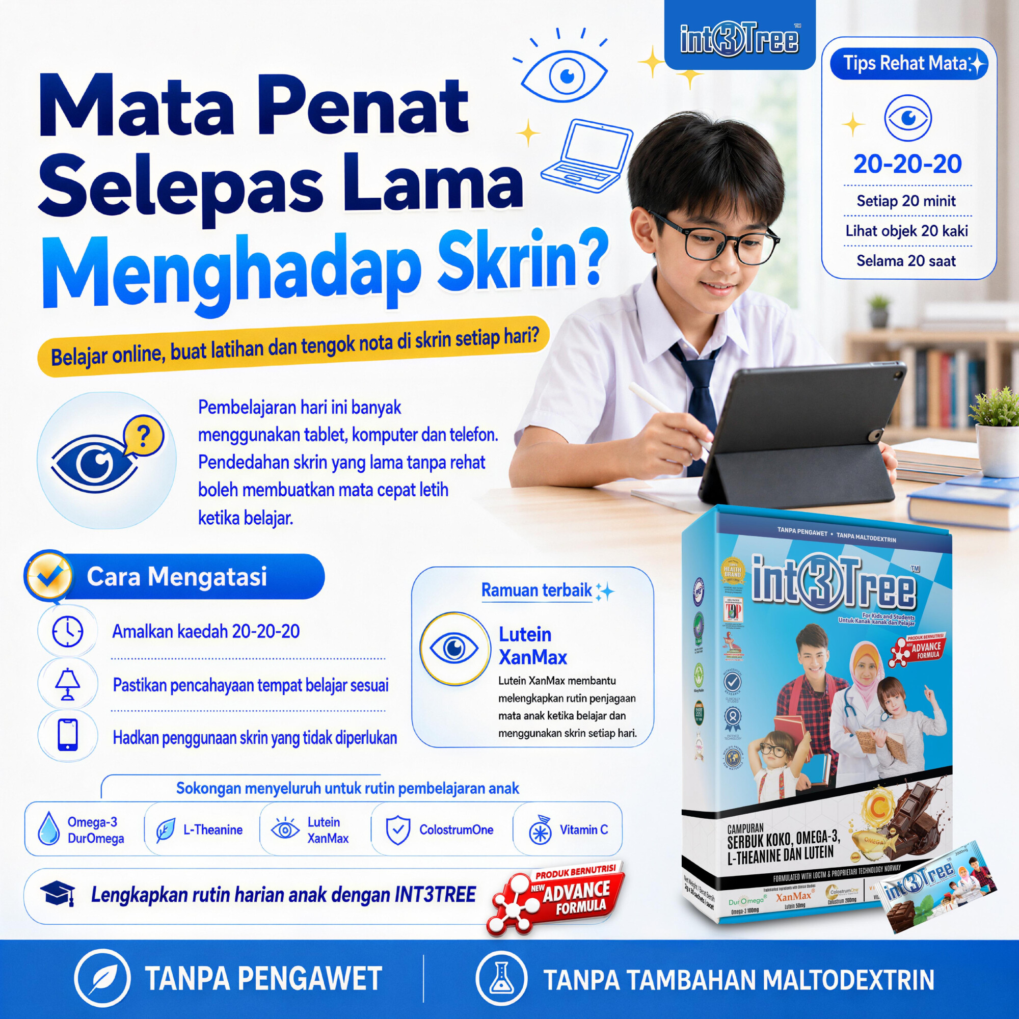 Suplemen Minda (Fokus + Emosi + Immune)