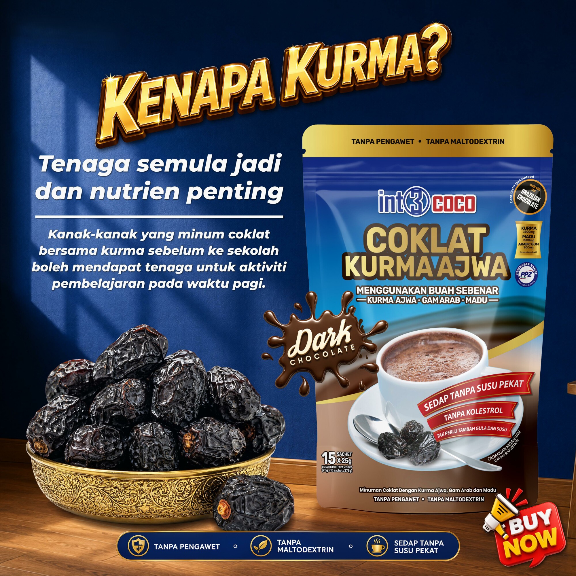 Coklat Kurma Ajwa Madu Arabic Gum 5 in 1