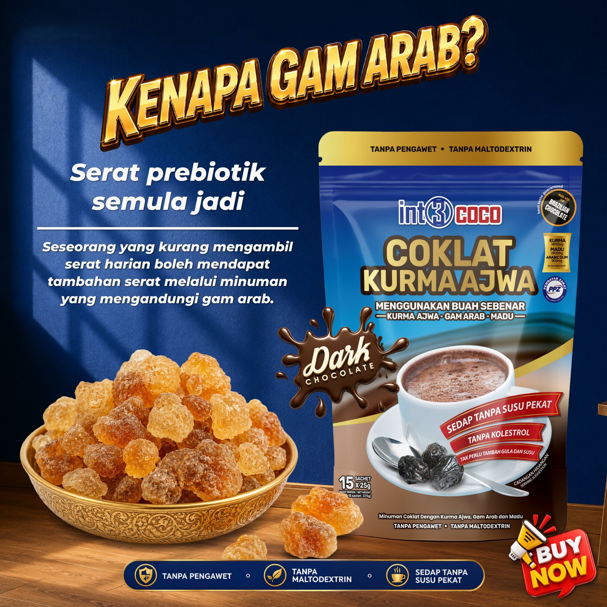 Coklat Kurma Ajwa Madu Arabic Gum 5 in 1