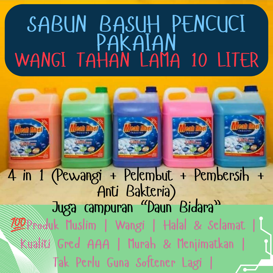 Sabun Basuh Pakaian Wangi 10 Liter