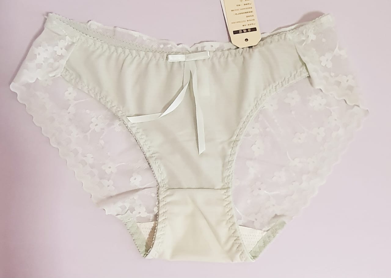 LADIES PANTIES LACE - mint green, FREE SIZE (up to 50kg)