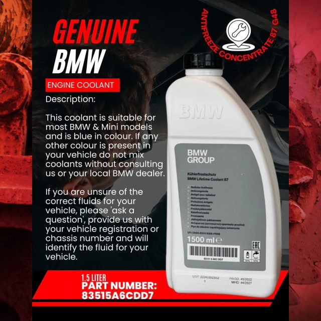 Genuine BMW Engine Coolant Antifreeze Concentrate