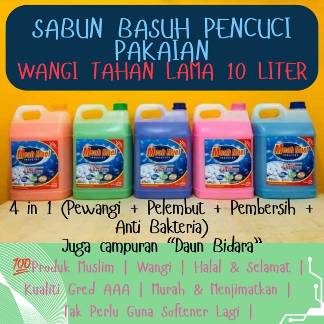 Sabun Basuh Pakaian Wangi 10 Liter